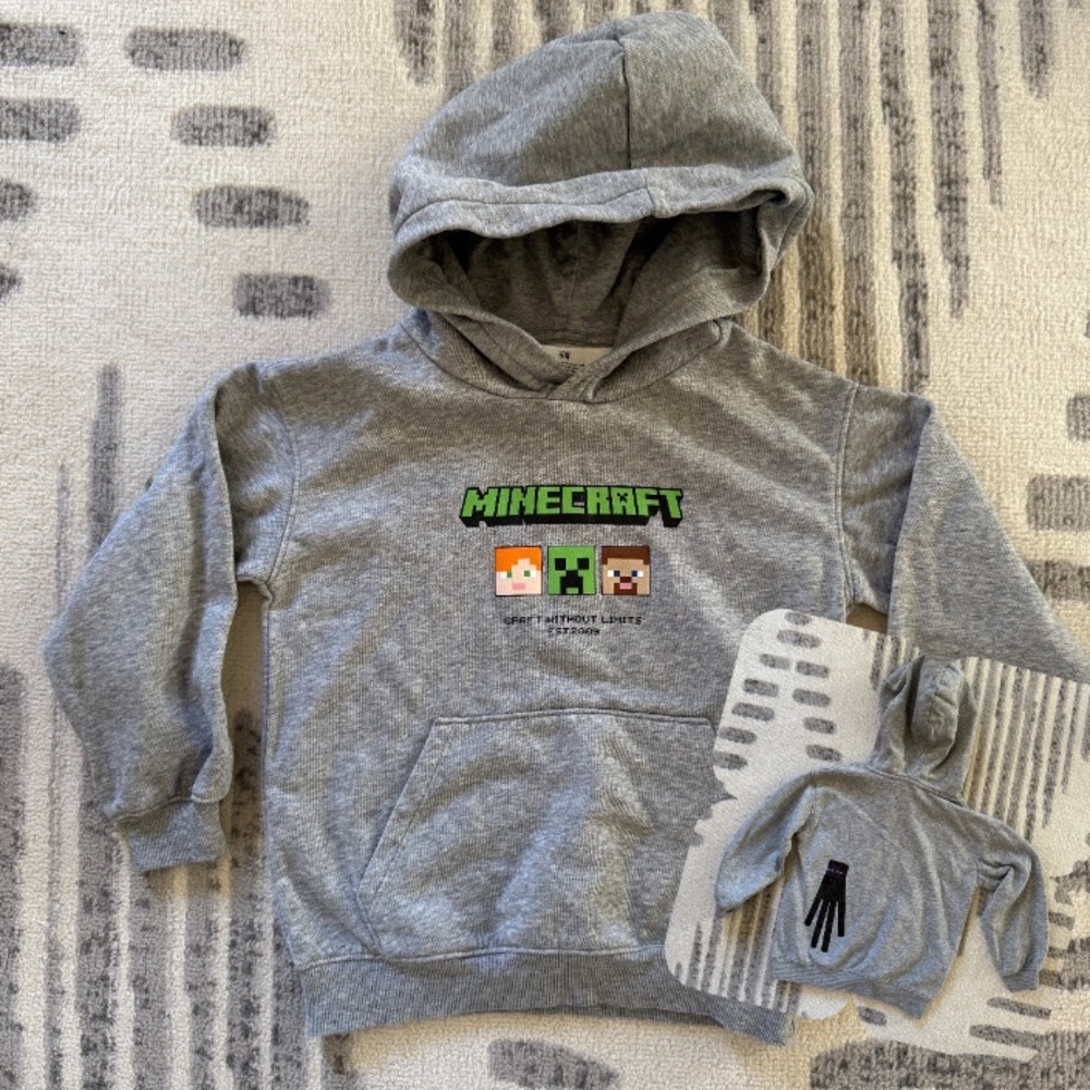 H&M Minecraft Hoodie with Enderman on Back!